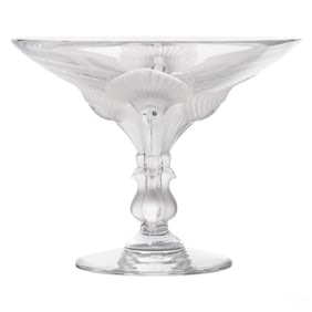 Lalique French Crystal Virginia Tazza Compote Bowl
