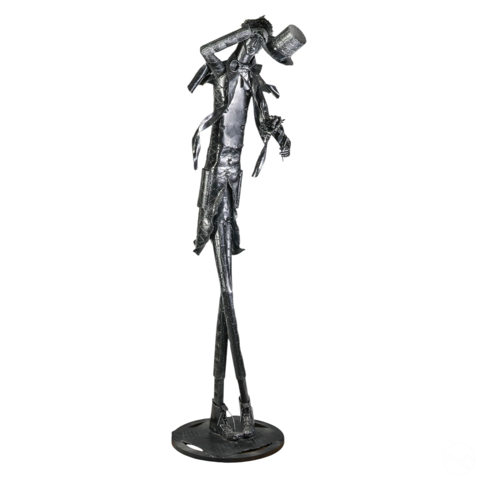 Jean Delattre b.1935 Welded Iron Man 83" Sculpture (1 of 9)
