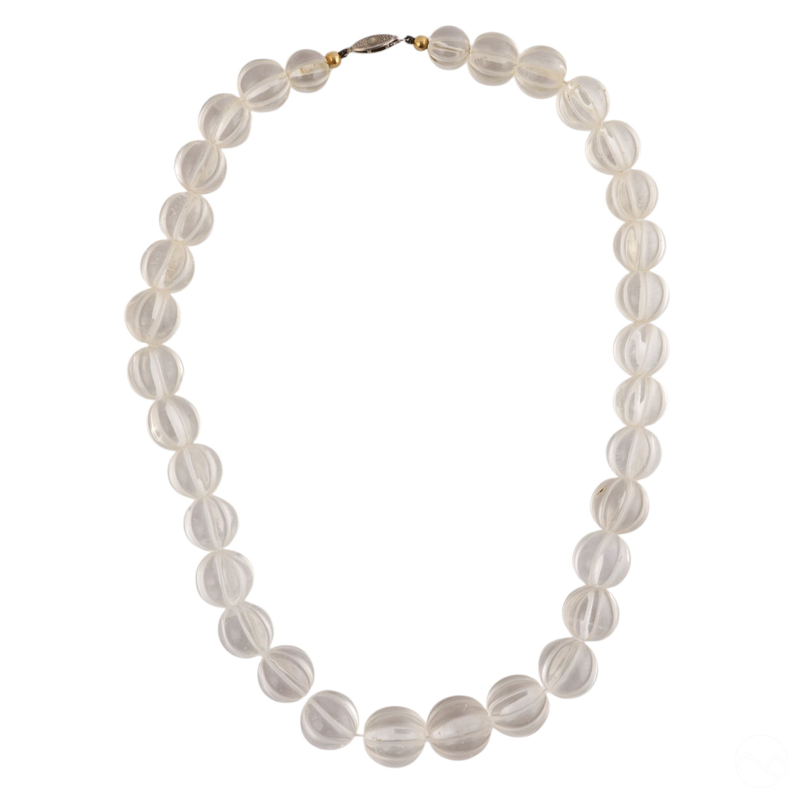 Art Deco Rock Crystal Pools of Light Bead Necklace (1 of 4)