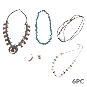 Silver Turquoise Coral Native American Jewelry LOT