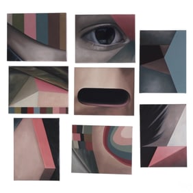 Magnus Larsson b.1976 Surreal Paintings 8pc Suite