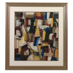 Abstract Geometric Architectura Cityscape Painting