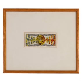 Pangean Dollar Graffiti Mixed Media Defaced Money