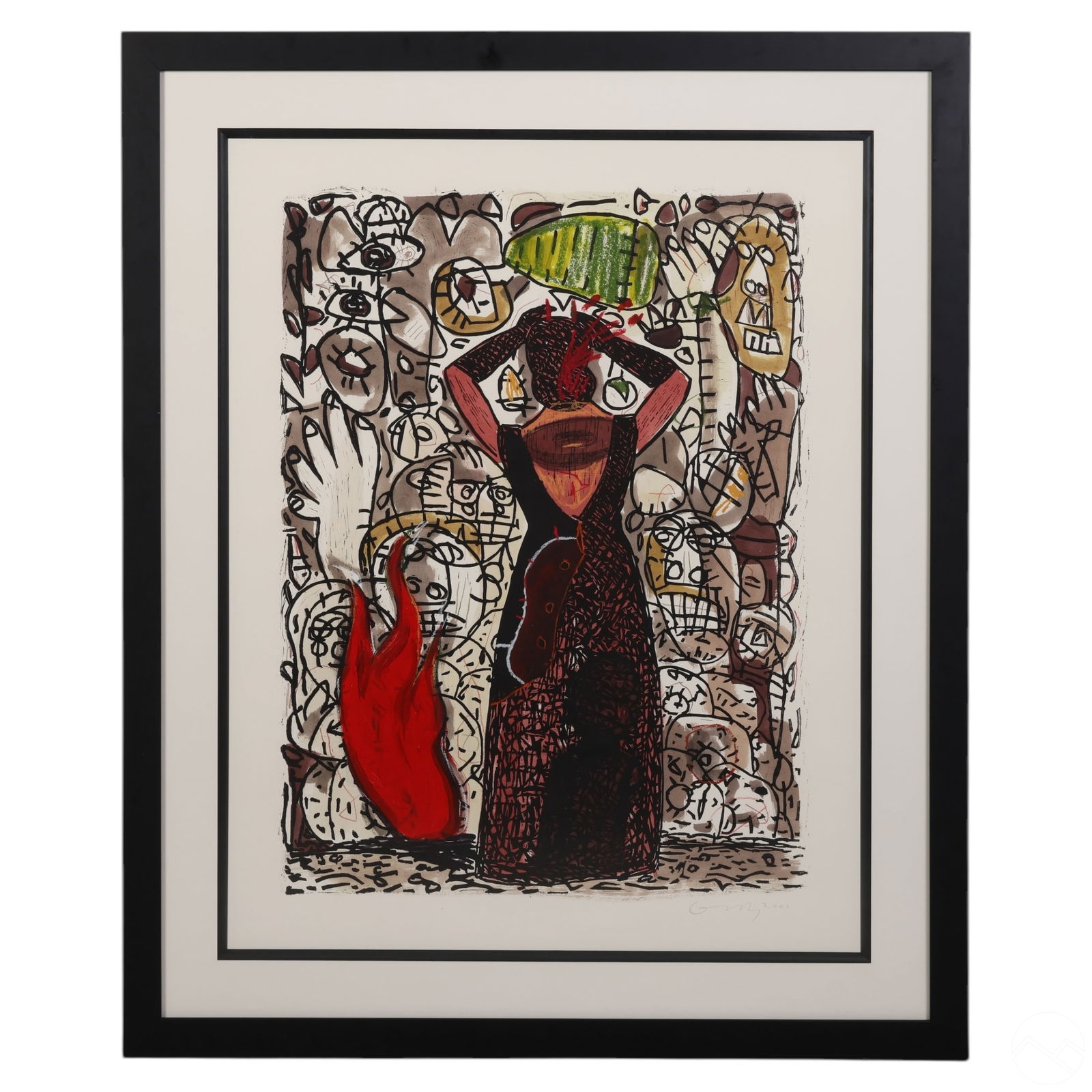 Glugio Nicandro Gronk b.1954 Tormenta #2 Painting (1 of 6)