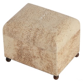 White Shagreen Wooden Interior Lidded Dresser Box
