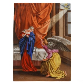 19C Vienna KPM Style Hand Painted Porcelain Plaque