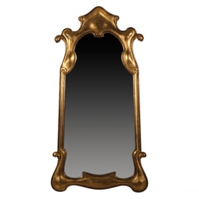Vintage Gilt Wooden Art Nouveau Style Wall Mirror