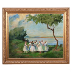 Sandor Nyilasky (1873-1934) Circle Dance Painting