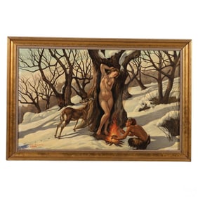 Aldo Pagliacci 1913-1990 The Nude & Satyr Painting