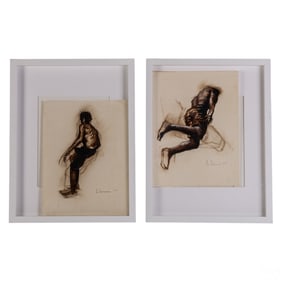 Andrea Leria (b.1980) Figural Male Study Paintings