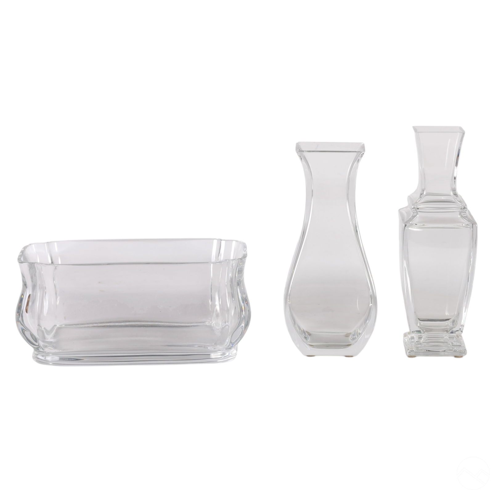 Baccarat French Crystal Vases Centerpiece 3pc LOT (1 of 13)