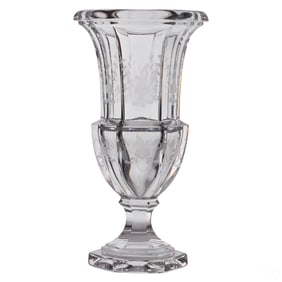 Tiffany & Co Vintage Crystal Biedermeier Urn Vase