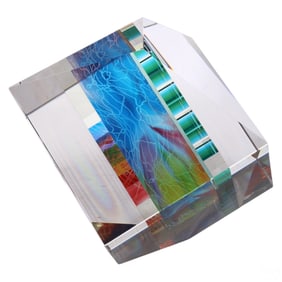 Vanderlaan b1950 & Bliss b1952 Art Glass Sculpture