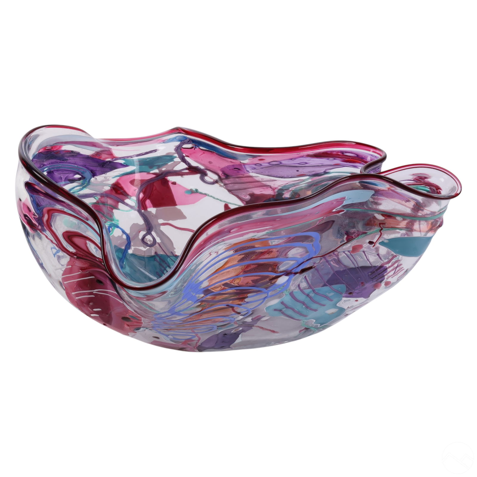 Stephen Nelson b.1956 Modern Studio Art Glass Bowl (1 of 7)