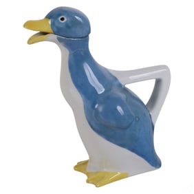 Limoges Edouard M Sandoz Porcelain Figural Carafe