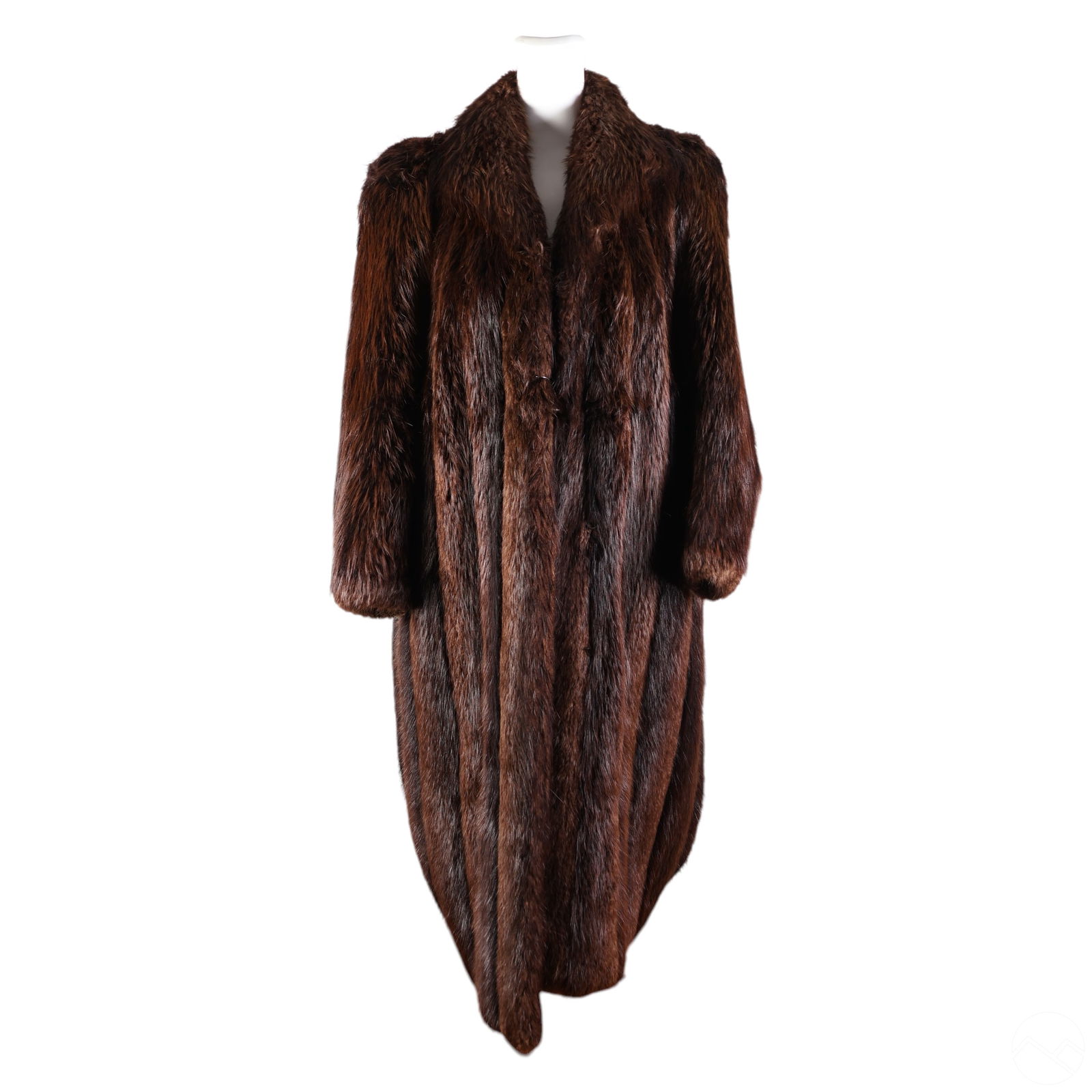 Vintage Full Length Natural Beaver Ladies Fur Coat (1 of 8)