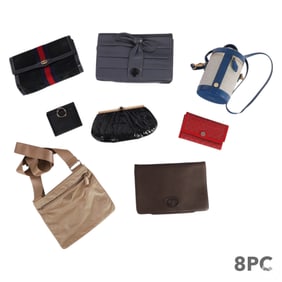 Designer Vintage Handbags & Wallets 8pc ESTATE LOT