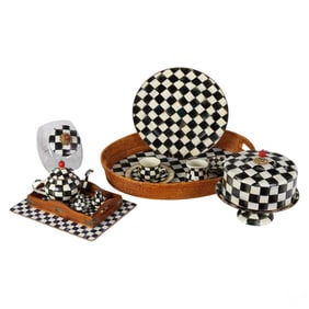 Mackenzie Childs Courtly Check Services ESTATE LOT