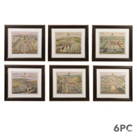 Antique English Estate Gardens Kip Engravings LOT