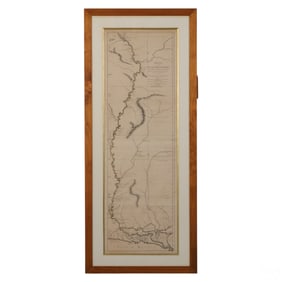 Antique Course of Mississippi River Map Circa 1775