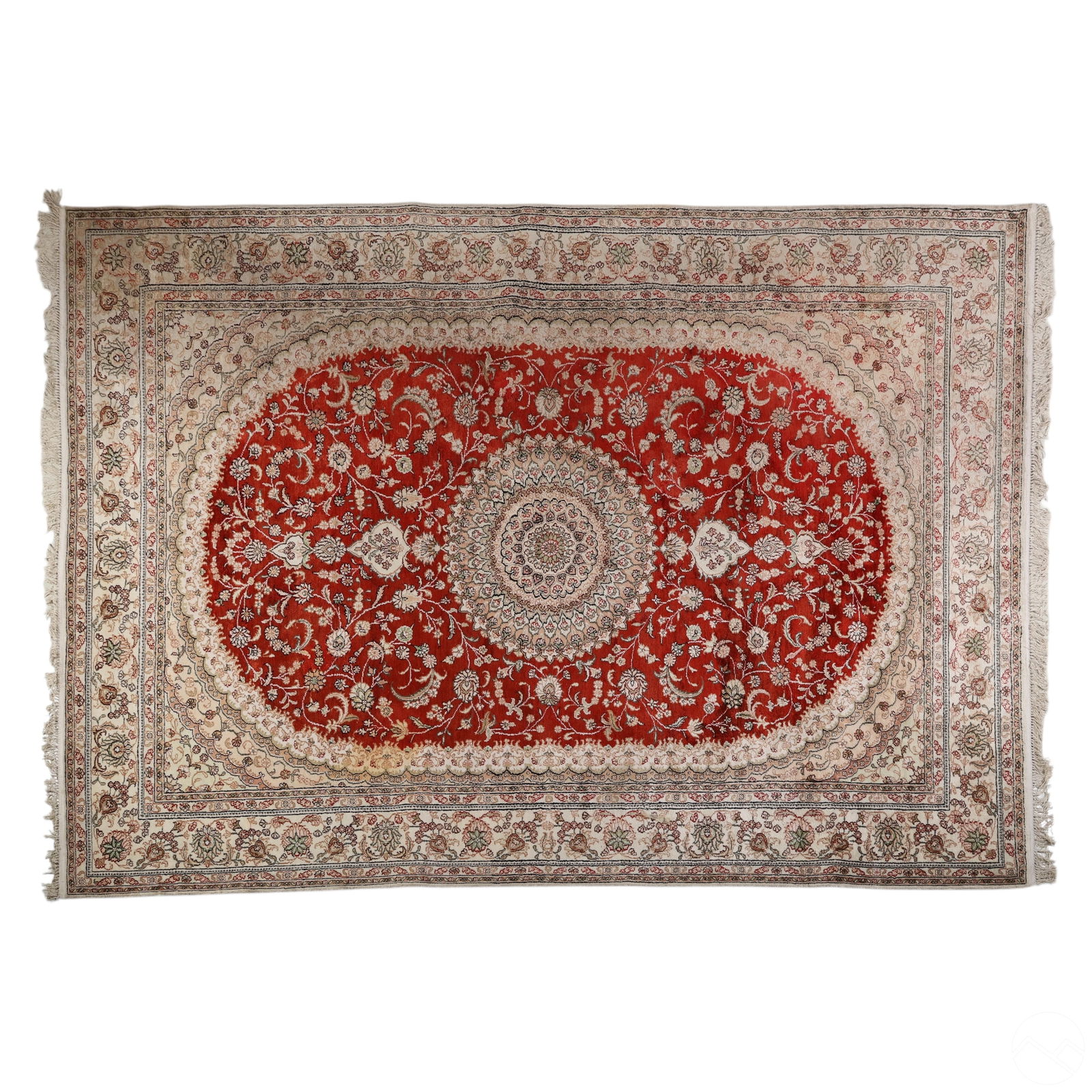 Persian Hand Woven Silk Area Rug 108.5" x 73.5" (1 of 9)