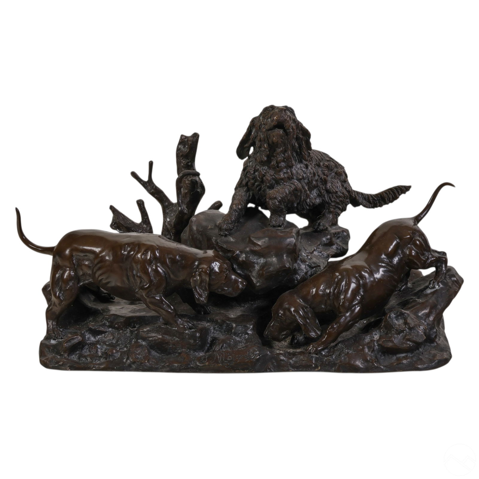 Bronze Hunting Dogs Dogs Sculpture after Moigniez (1 of 9)