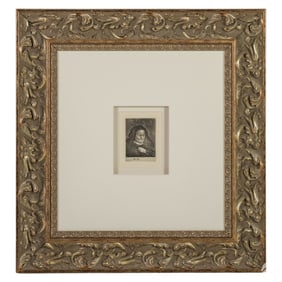 Portrait of Artist Mother Etching after Rembrandt