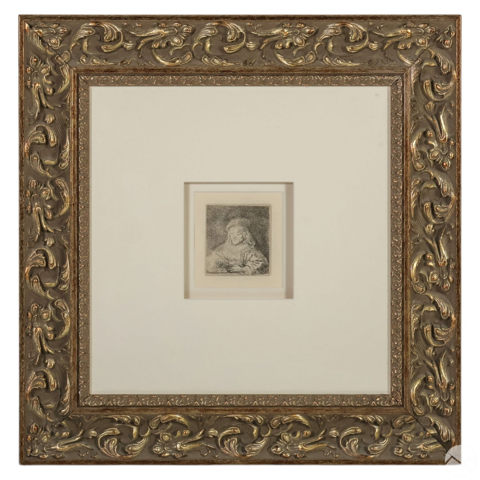 The Card Player Etching after Rembrandt Van Rijn (1 of 6)