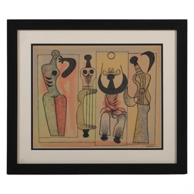 Abstract Watercolor and Ink Drawing after Carreno