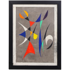 Pierre Olofsson 1921-1996 Abstract Mono-Type Print