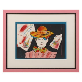 Peter Max b.1937 Figural Color LE Serigraph SIGNED
