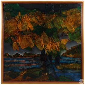 Teresa Icaza 1940-2010 "Oasis" Landscape Painting