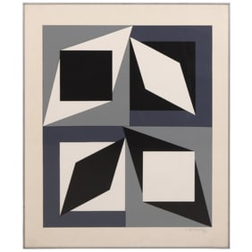 Victor Vasarely 1906-1997 Op Art Serigraph SIGNED
