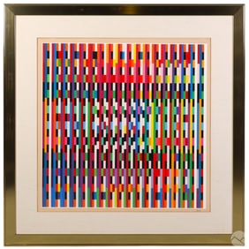 Yaacov Agam b.1928 Abstract Op Art LE Print SIGNED
