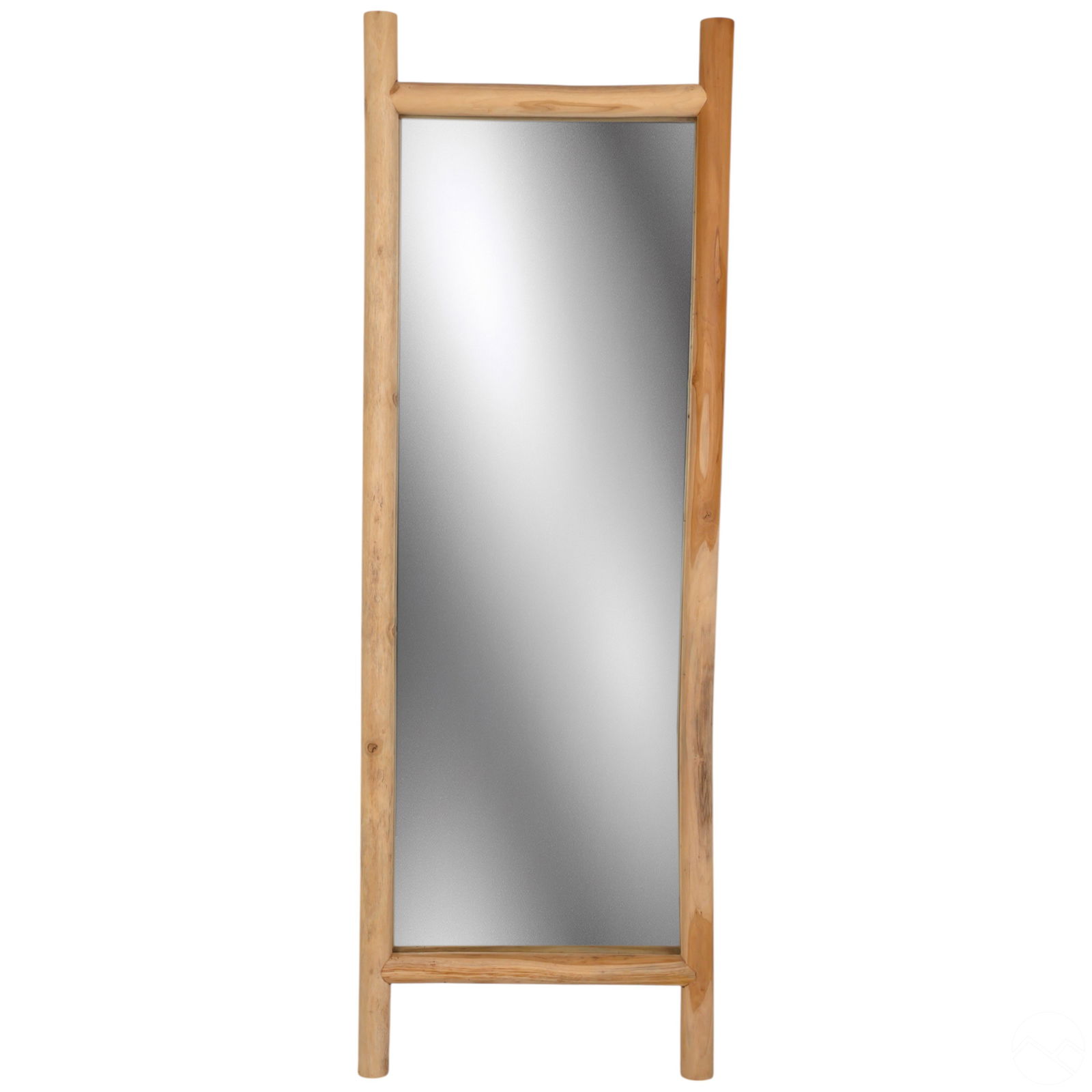 Minimalist Nakashima-Style 66" Wooden Wall Mirror (1 of 6)