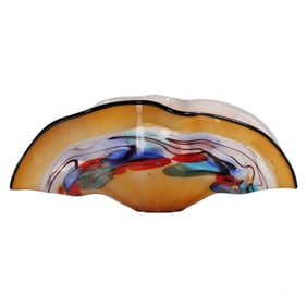 Studio Art Glass Organic Centerpiece Bowl SIGNED