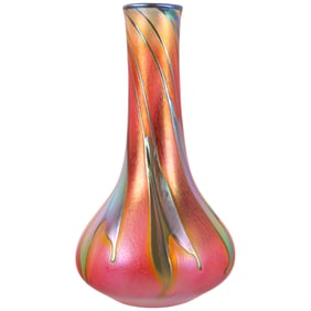 Charles Lotton 1935-2021 Art Glass Arrowleaf Vase