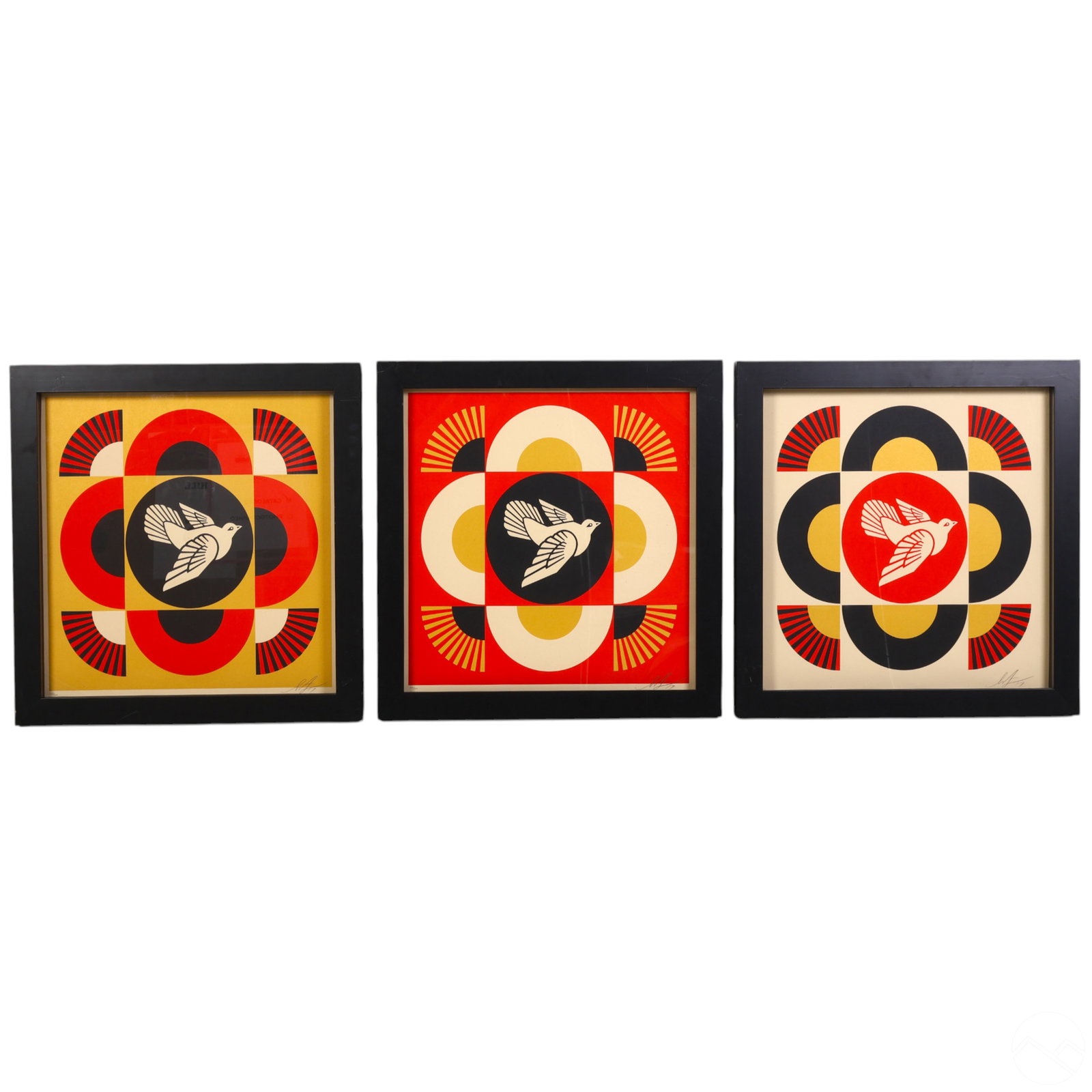 Shepard Fairey b1970 Peace Dove LE Triptych SIGNED (1 of 12)