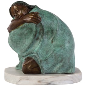 Salvador Jaramillo B.1964 Bronze Woman Sculpture
