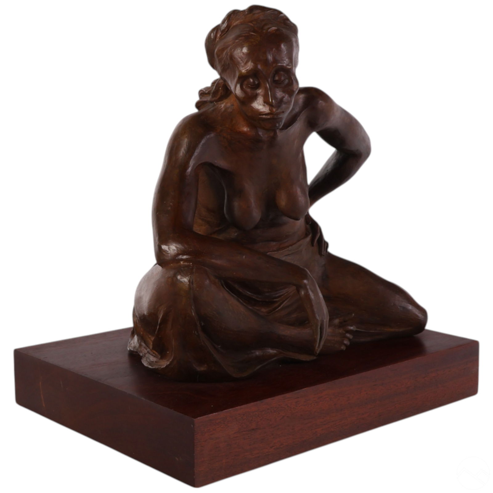 Jorge Duron b.1930 La Vieja Bronze Woman Sculpture (1 of 7)