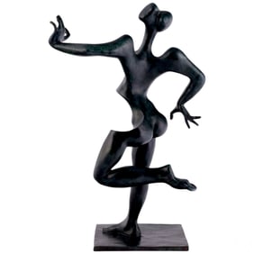 Byron Galvez (1941-2009) Abstract Dancing Bronze