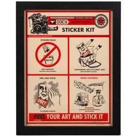 Shepard Fairey b.1970 LE Sticker Kit, 2009 SIGNED