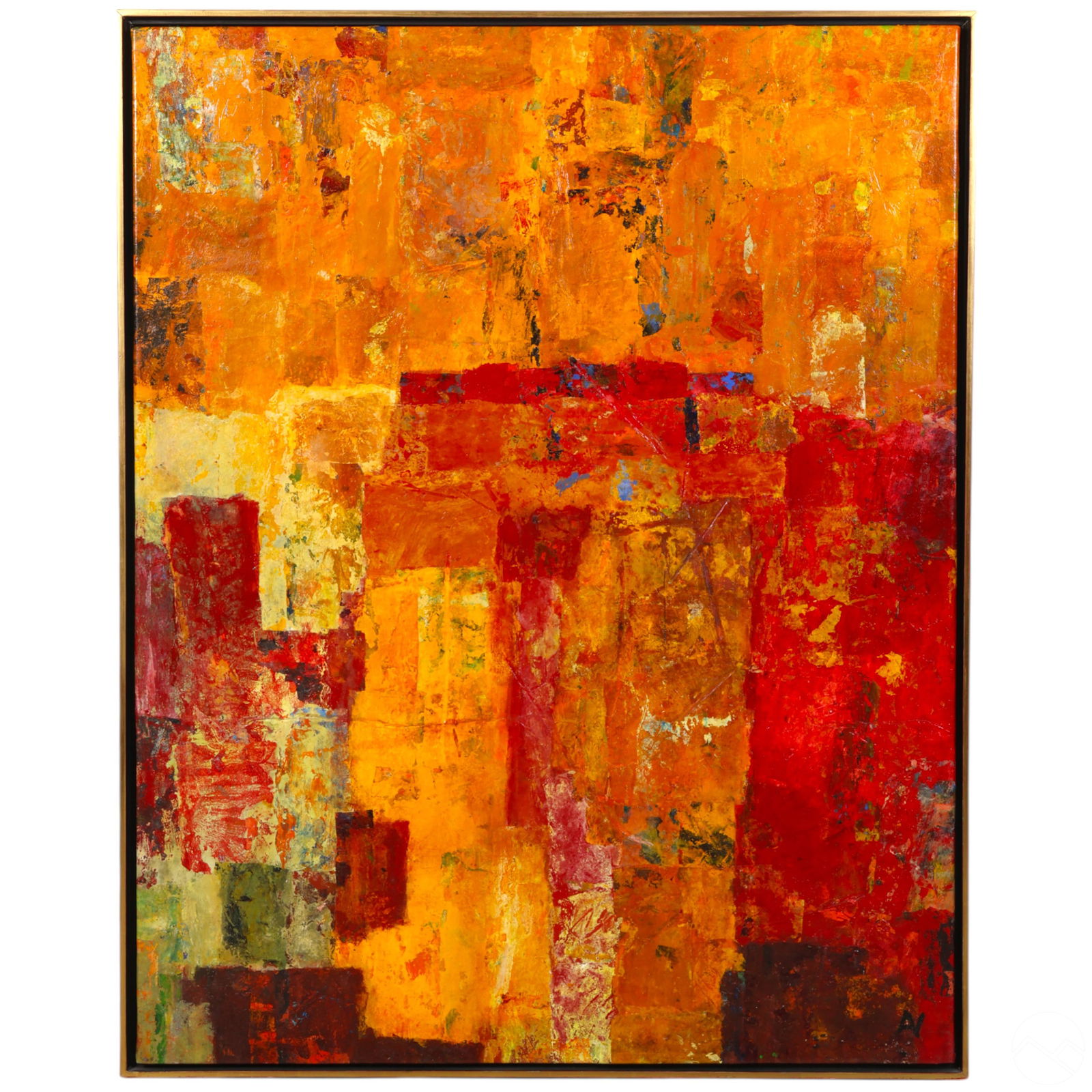 Anne Vilsboll b1951 Stamping The Water IV Painting (1 of 6)