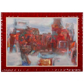 Zarina Biganti (b.1971) Red Two Abstract Painting