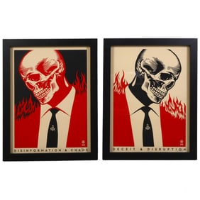 Shepard Fairey b.1970 Deceit & Disruption 2017 SET