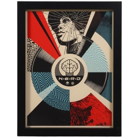 Shepard Fairey b.1970 Obey Nerd Lithograph SIGNED