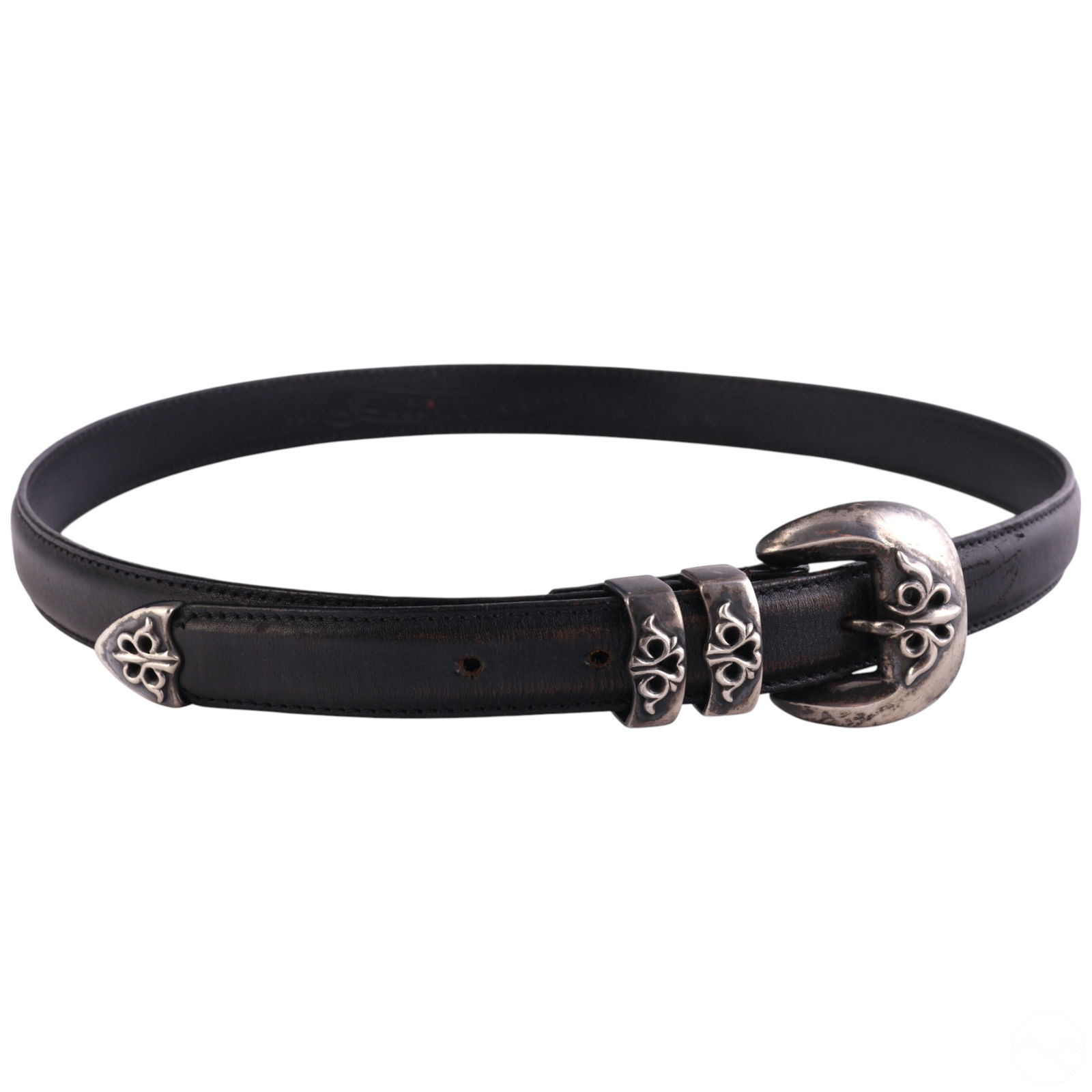 Chrome Hearts Sterling Buckle on a Leather Belt (1 of 6)