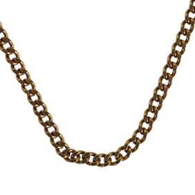 18K Yellow Gold Vintage Chain Link Necklace 8grams
