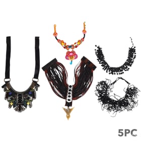 Artisan Runway Style Statement Choker Necklace 5pc