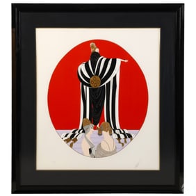 Erte 1892-1990 Monaco Gold Serigraph Print SIGNED